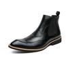 Martin boots autumn and winter high-top leather shoes British Chelsea boots short boots medium-top business casual leather boots