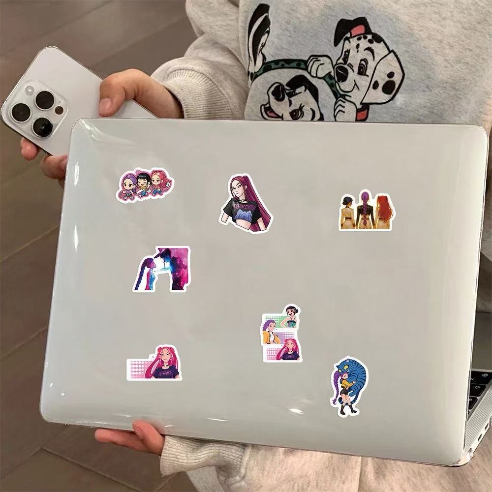 74PCS Mixed KPop Demon Hunters Stickers Demon Hunters Birthday DIY Stickers Home Party Decoration Scrapbooking Phone Decal