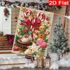 2D Flat, 2D Flat Christmas Gingerbread for Man Cane Candy Cake Garden Flag_4 (1)- Outdoor Garden Flag Double-sided Home Decoration Courtyard Decoratio