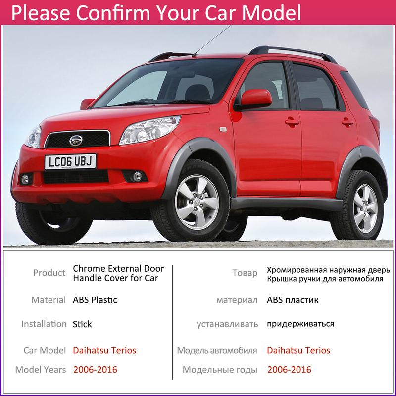 For Daihatsu Terios Bego Eco Wild J200 F400 2006~2016 Chrome Door Handle Cover Car Accessories Stickers Trim Set 2008 2010 2015
