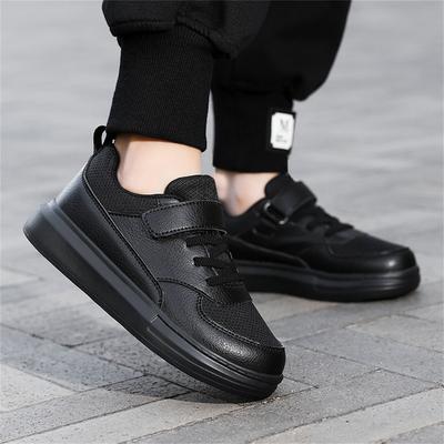 Colegas de Classe Novo Outono e Primavera Sapatos de Skate para Meninos de Crianças Médias e Mais Velhas Sapatos de Escola Primária Sapatos de Couro Pequenos Preto Meninas Sn