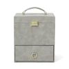 Francfranc Flavia Cosmetic Large with Makeup Carrying Box, Gray, Capacity, Mirror, Box, Cosmetics,