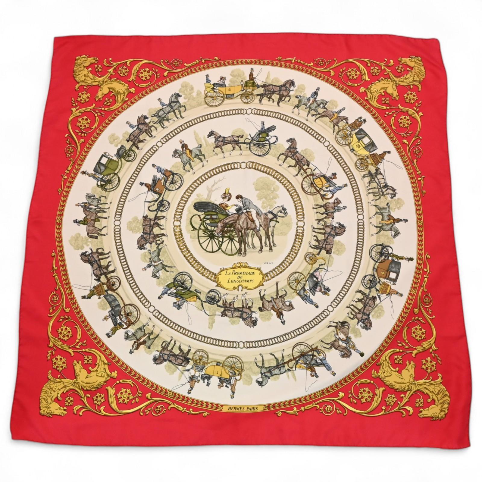 

Оригинал HERMES Carre 90 Прогулка по Лоншану Платок he1107ku