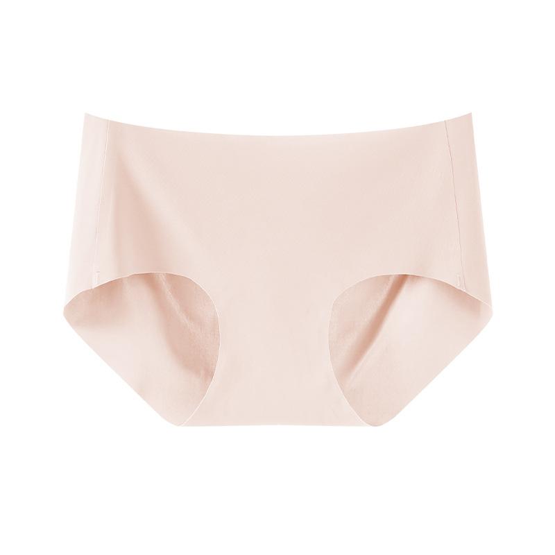 CWomen's Summer Cotton Non Trace Breathable Ice Silk Antibacterial Crotch Waist Triangle Briefs