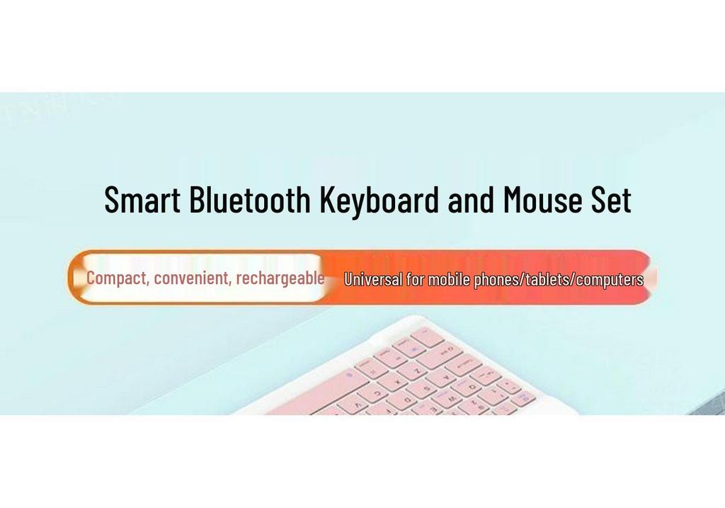 Silent Rechargeable Bluetooth Keyboard & Mouse Set for Tablets, iPads, Laptops & Office Use