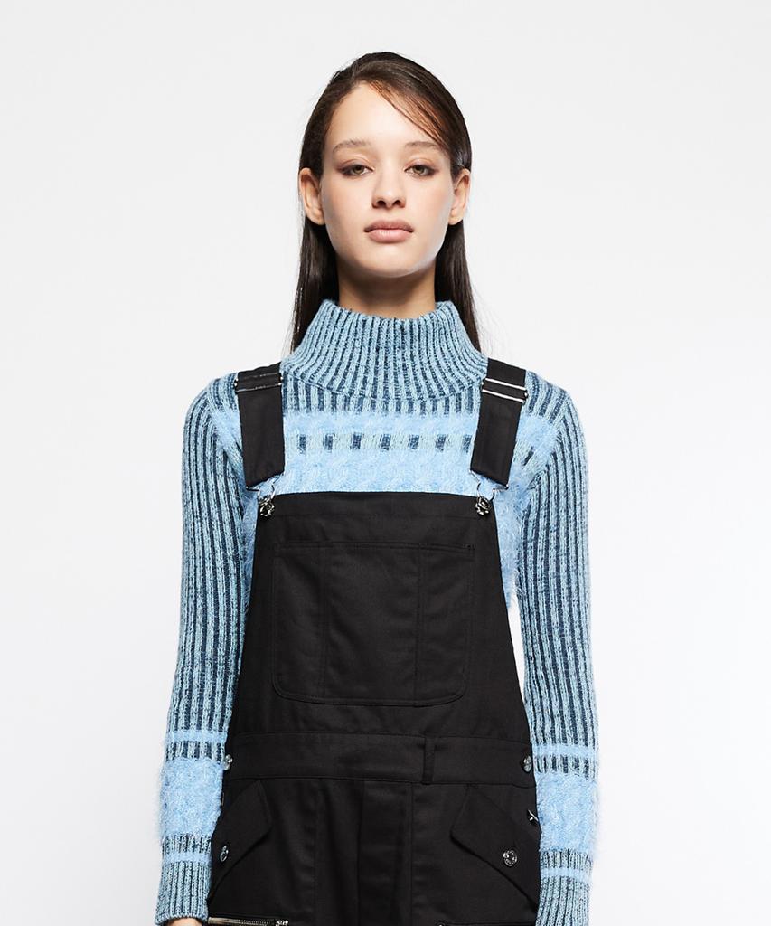 LARTIGENT L7 Colorblock Knit Bolero(Navy)