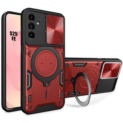 Phone Case - BOOLING - for Samsung Galaxy S25 FE - Red - Shockproof - Camera Protection