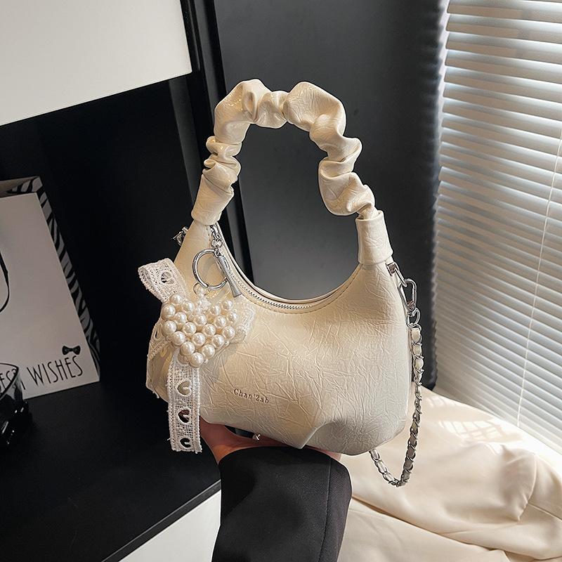 Original niche design chain silver underarm bag light luxury popular bag 2025 new women's messenger bag