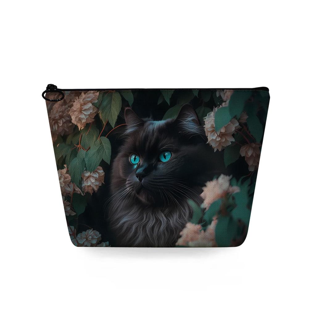 Women Cat Print Cosmetic Bag Toiletries Organize Travel Storage Case 6771