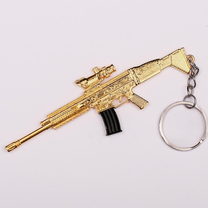 "12 cm PUBG-Schlüsselanhänger: Helm der Stufe 3, Bratpfanne und 98KAWM-Waffenmodell als Geschenk"