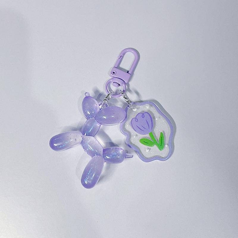 Balloon Dog Luminous Keychain Balloon Dog Glow At Night Pewndant Keyring Accessories Backpack Bags Pendant Kawaii Things Y2K New
