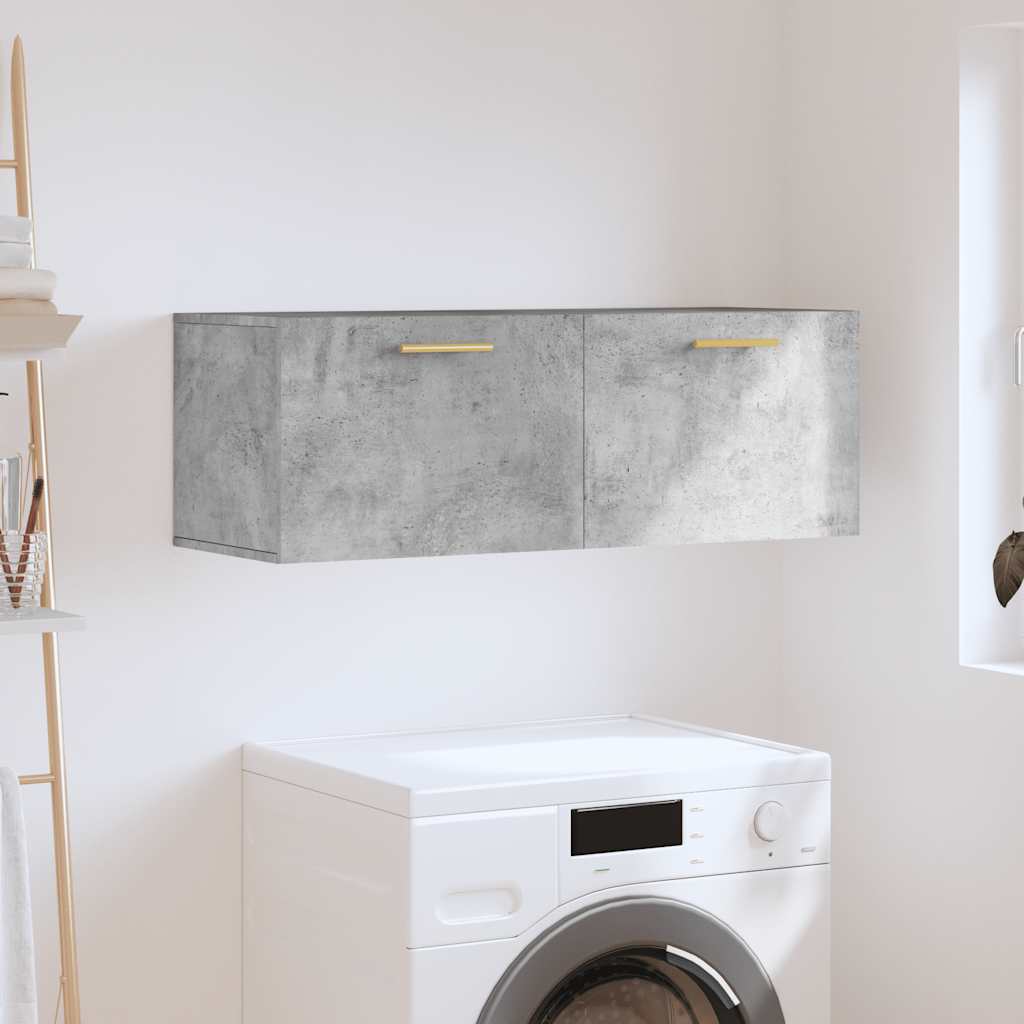 Vidaxl Wall Cabinet, Concrete Gray, 100X36.5X35 Cm