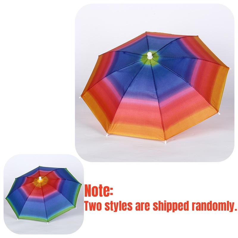 Portable Rain Umbrella Hat Foldable Outdoor Fishing Sunshade Waterproof Camping Headwear Beach Head Umbrella Hats Fishing Hat