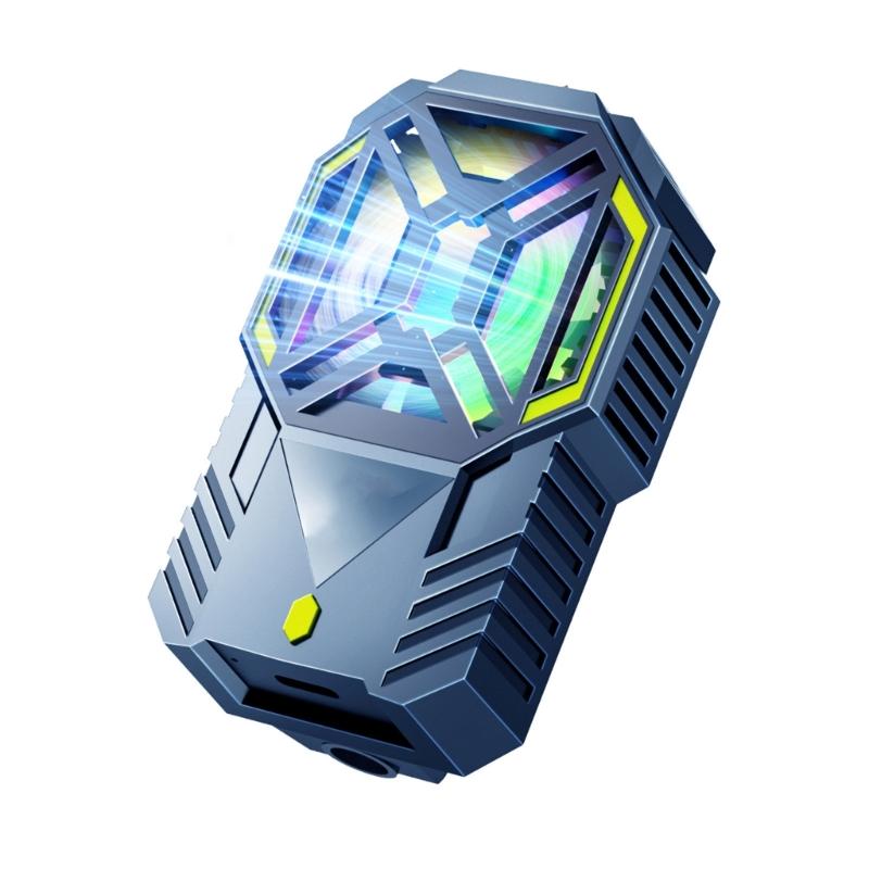 

2 Gear Adjustable Radiator Cooling System Heatsink Portable Phone Cooling Fan with Clip Light Temperature Display