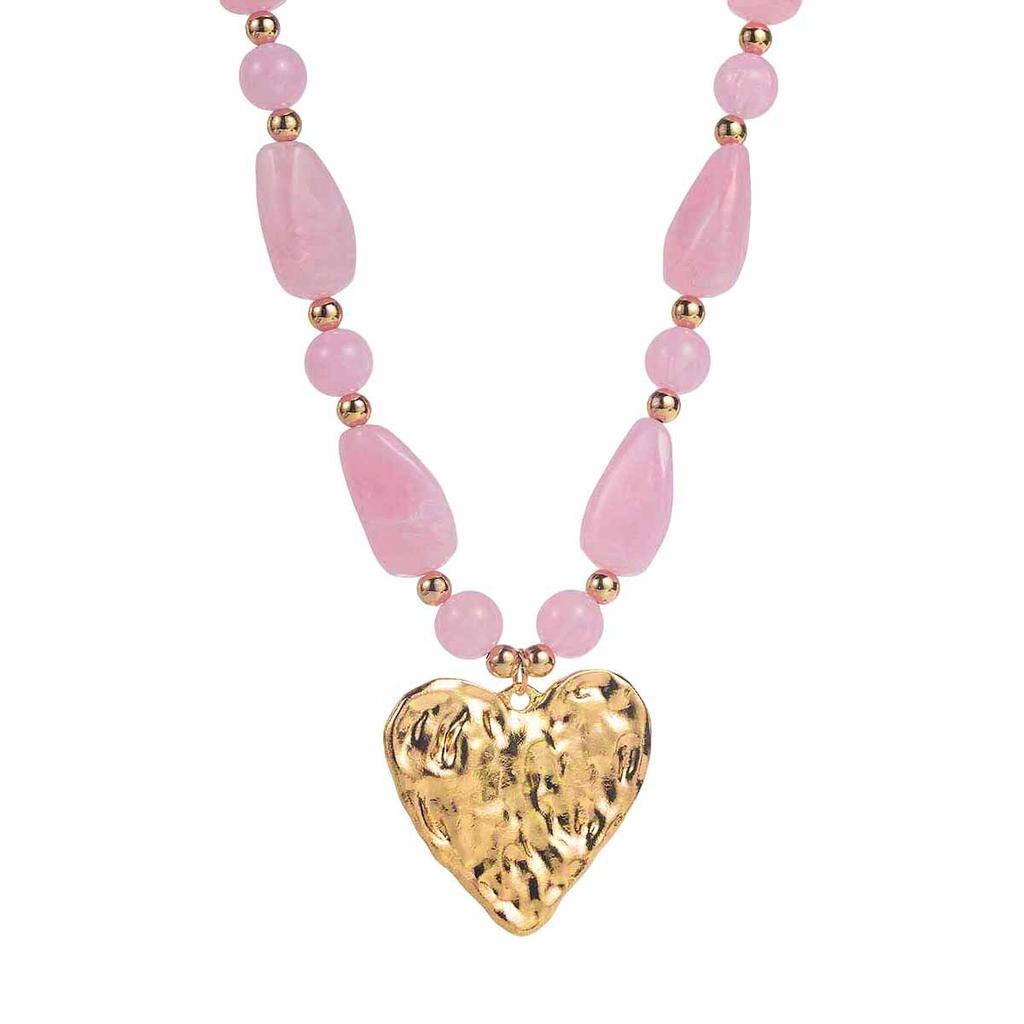 Asymmetrical Irregular Beaded Resin Chain Vintage Necklace Party Jewellery Gift