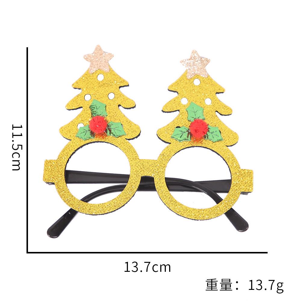 Christmas Glasses Glitter Party Glasses Frames Christmas Decoration Costume Glasses For Holiday Christmas Parties