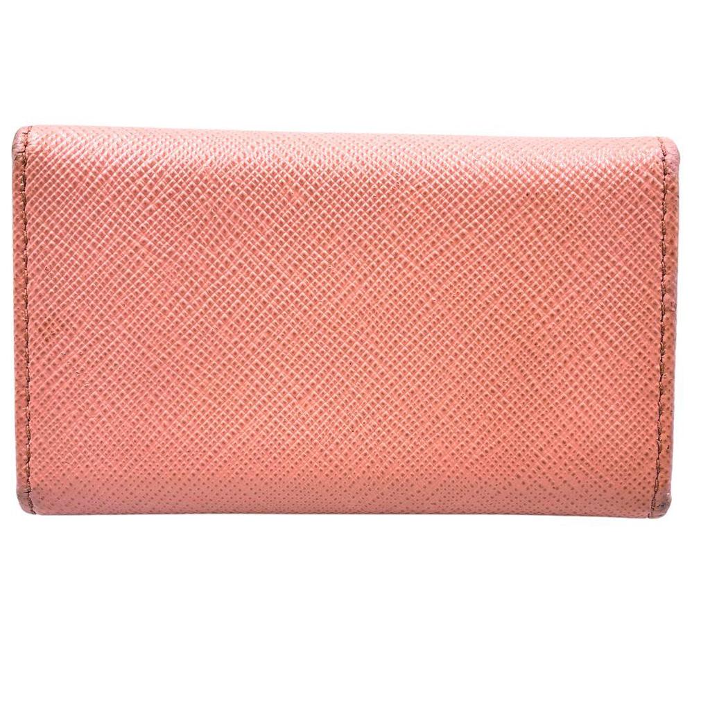 Used PRADA Prada 6-ring Key Case Ribbon Saffiano Pink
