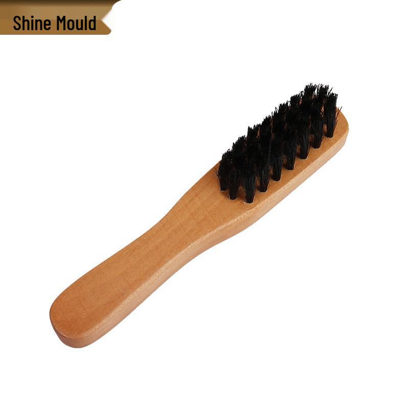 Premium Beukenhouten Schoenborstel met Varkenshaar – Zacht Paardenhaar voor Polijsten & Stofverwijdering, Veilig voor Schoenen