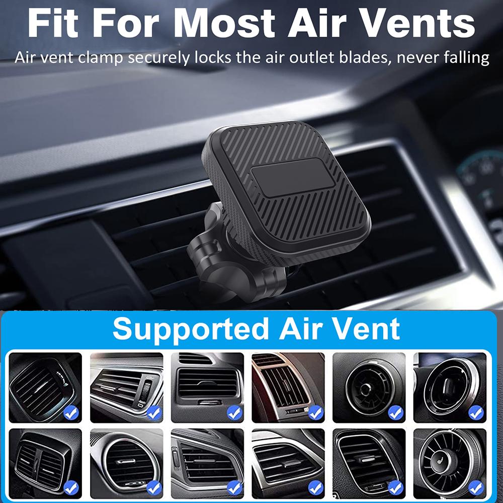 ML172 360 Degree Rotation Car Air Vent Square Magnetic Phone Holder Bracket for 4