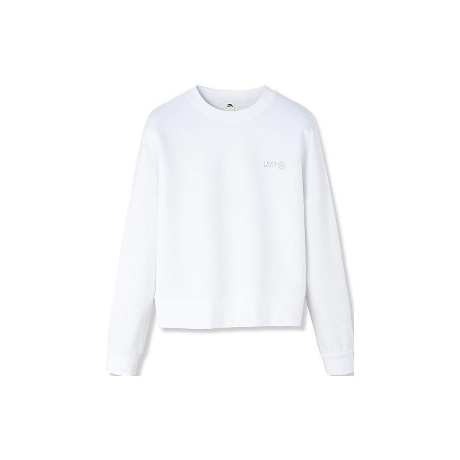 

Anta Тренировочная серия однотонный круглый вырез пуловер длинный рукав толстовка женская толстовка белоснежный 962237745-2 XL