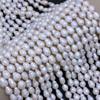 1String, 7-8mm White Natural Freshwater Irregular Droplet Pearls 36cm Loose Beads for Handmade Jewelry Craft Supplies, DIY Holiday Gifts