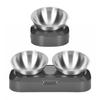 Adjustable Stainless Steel Cat Feeding Bowl Tilted Design Elevated Pet Food Dish Single Bowl Double Bowl Suitable for Cats and Small Pets