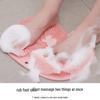 Silicone Foot Scrubber & Bath Back Brush: Massage & Cleanse Pad for Lazy Bathing