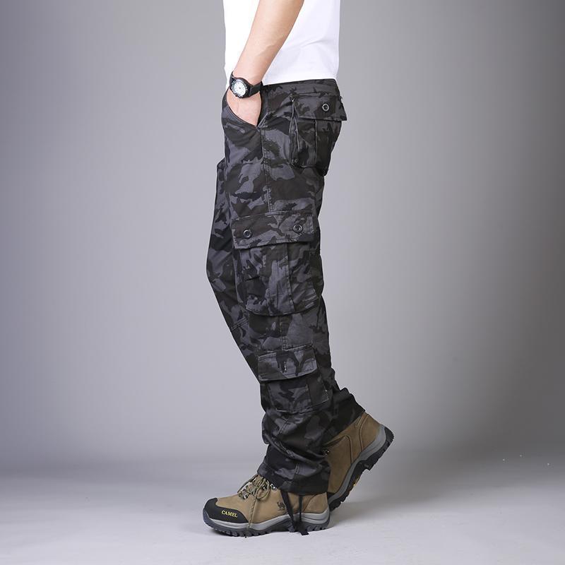 Multi-functional Outdoor Casual Pants Men Camouflage Pants Multi-pocket Overalls Trousers
