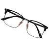 Retro Browline Anti-Blue Light Glasses - Half-Rim Frame for Men & Women, Prescription Compatible