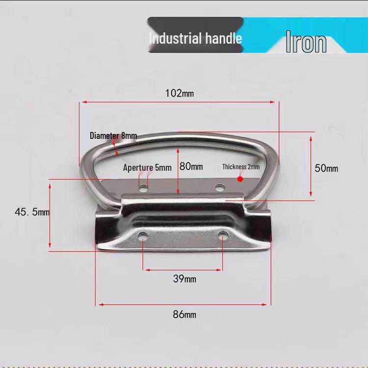 

Heavy Duty 304 Stainless Steel Folding Pull Handle for Industrial Toolbox and Panel