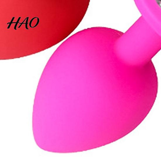 Butt Plug Anal Waterproof Rhinestone Design 3 Colors Sex Toy for Couples