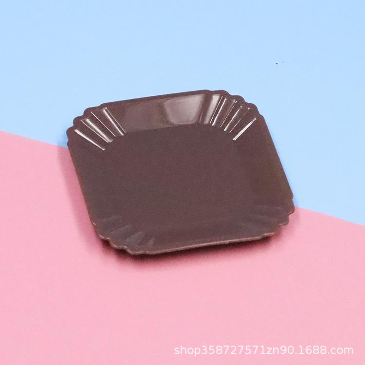 Doll House Simulation Mini Square Pastry Butterfly Dessert Plate Food Play Tableware Play House Small Toys
