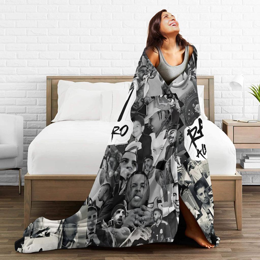 Rauw Alejandros Flannel Blanket Super Warm Throw Blanket for Couch Chair Travel Office Graphic Bedspread Sofa Bed Cover