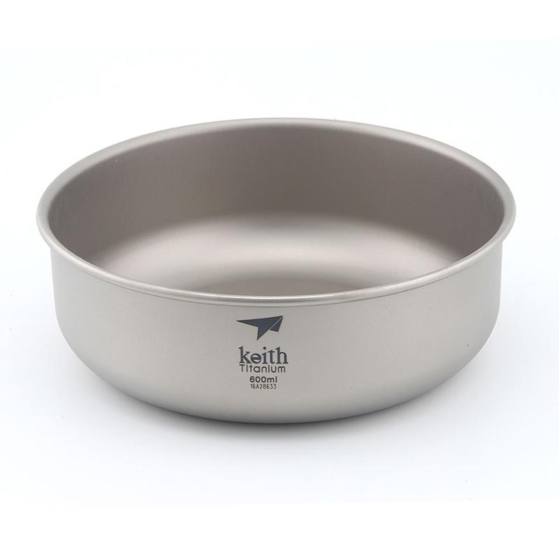 Keith Sets Titanium Bowls Outdoor Camping Picnic Tableware Ultralight Portable Camping Bowl 600ml 700ml 800ml 900ml Ti5376
