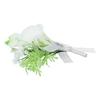 Artificial Flower Wedding Corsage Groom Bride Boutonniere Brooch Wedding Party DecorMilky White