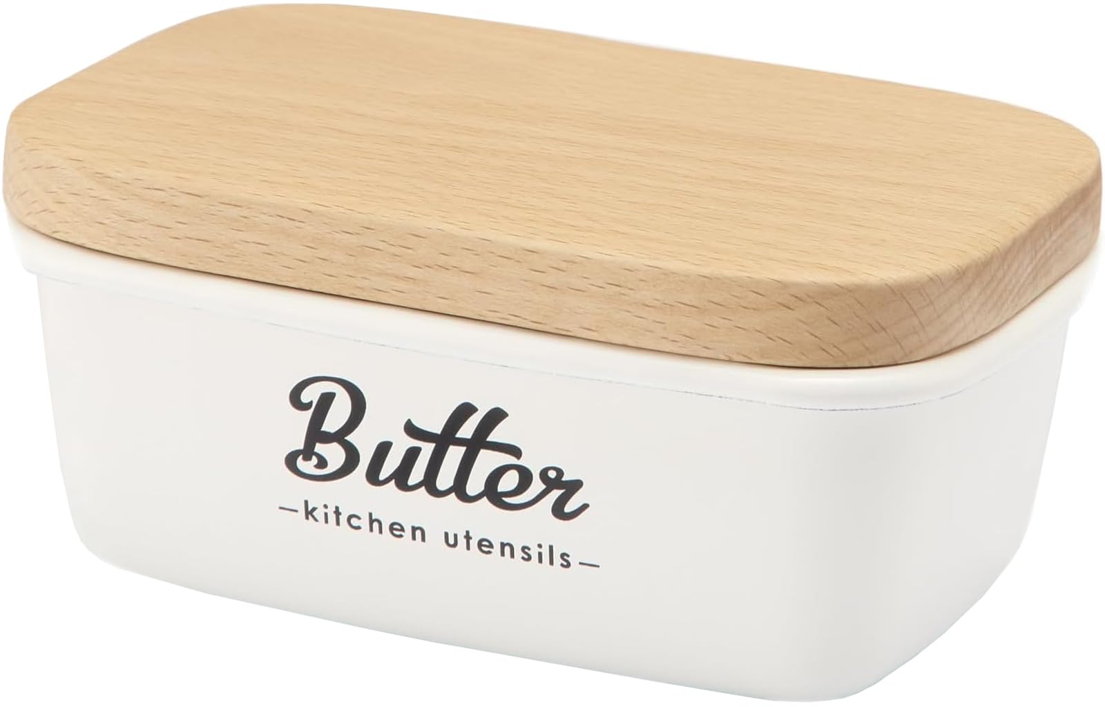 

Toyoho Lilly White Enamel Butter Case, White, Size: Approx. W15 D10 H6.7 LW-221