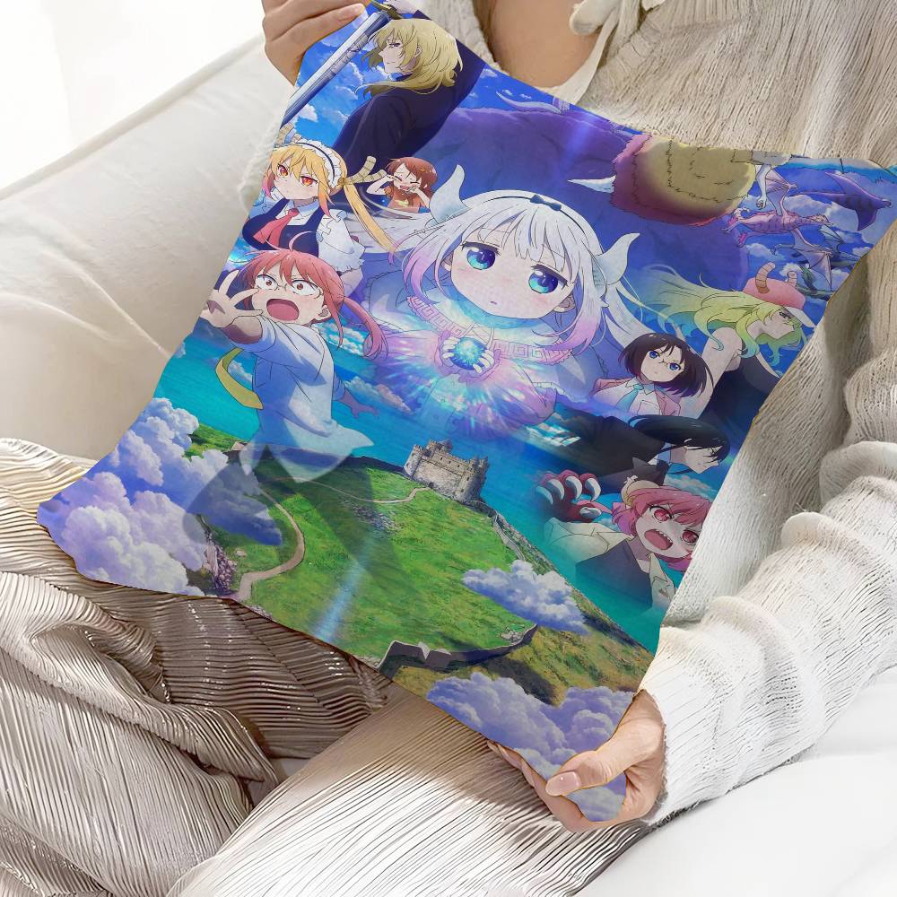 Miss Kobayashis Dragon Maid Cm Cushion Cover Pillow Cover Decor Pillowcase Home Pillowcase for Couch Pillow