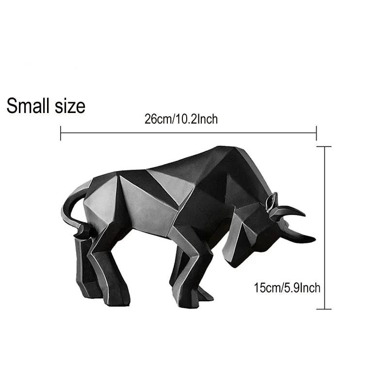 Nordic Modern Simple Resin Bull Ornaments Creative Home Decoration Crafts Indoor Study Office Cow Statue Animal Figurine