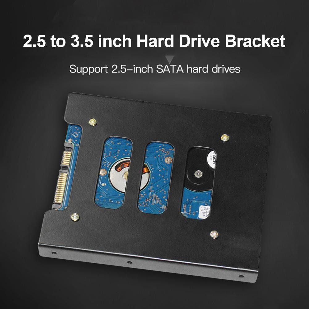 Montageadapter Halterung 2,5 Zoll SSD HDD zu 3,5 Zoll Festplattenhalter Dock für Haushaltscomputer Zubehör