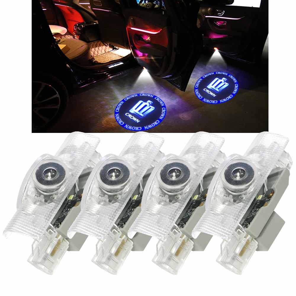 

Миниле Лого Короны Комплект Подсветки Двери Приветственная Подсветка Светодиодная Замена Ламп Двери для Серии Crown для Crown C 4 Лампы, 4, Подсветки, Подсветки,