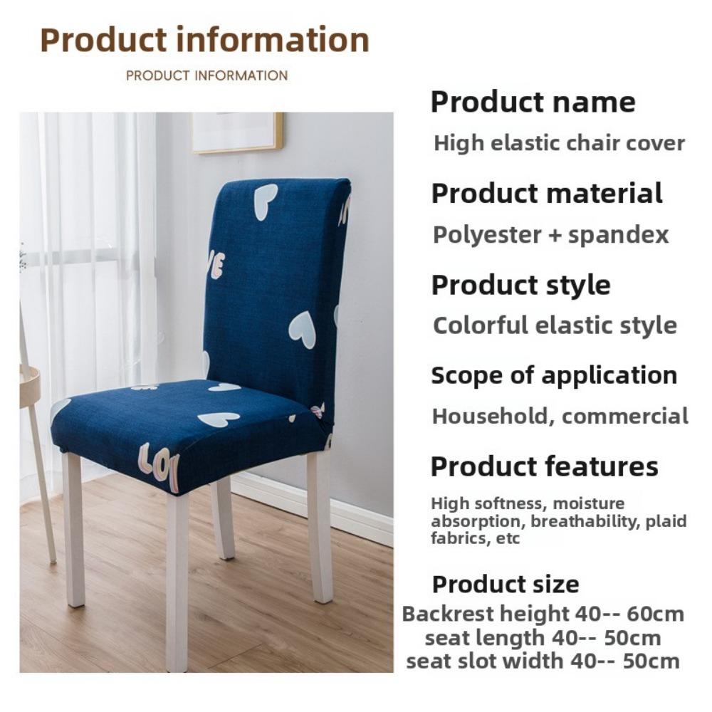 Chair Cover Full Set Dining Chair Covers Washable Stretchable Universal Fit for Home Office Restaurant