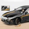 1/24 BMW M8 Alloy Superscar Model Scale Diecast Metal Vehicle Sound and Light Simulation Collecties Children Birthday Toy Gift