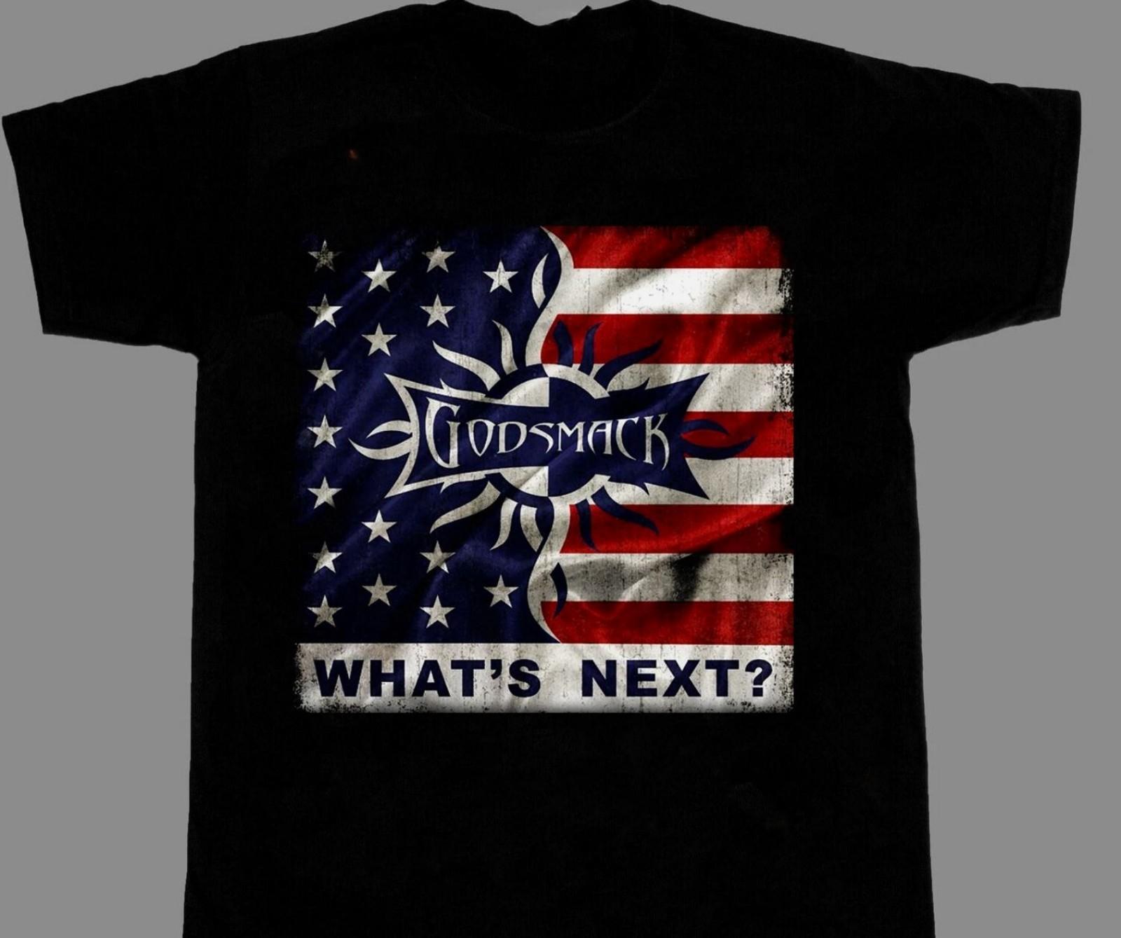 Редкая хлопковая футболка Godsmack в подарок фанату Черная S-2345XL Унисекс Футболка Унисекс Футболка S