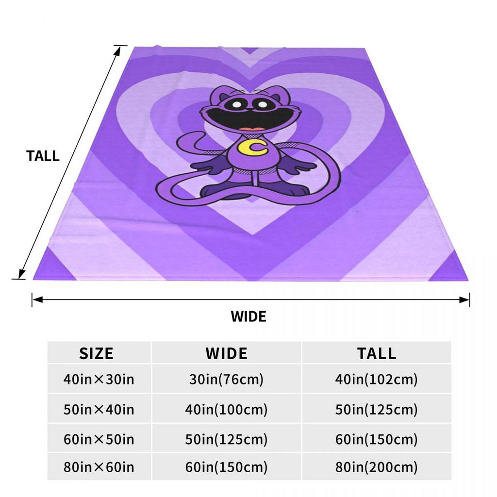 Smiling Catnap Heart Happy (1)-bayingimg Flannel Blanket Warm Throw Blanket for Bedroom Picnic Novelty Bedspread Sofa Bed Cover