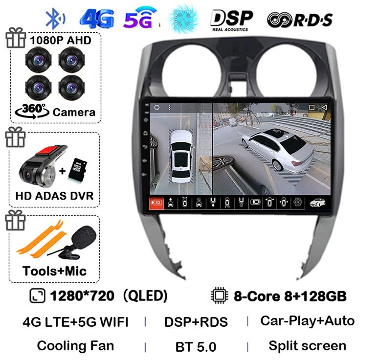Android 14 Carplay Auto WIFI+4G For Nissan Note 2 E12 2012 - 2021 Car Radio 2 Din Stereo Multimedia Video Player GPS Navigation