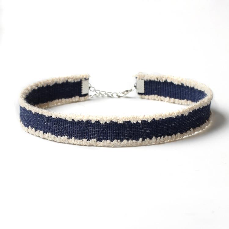 

Rough choker collar, denim necklace, neck accessories