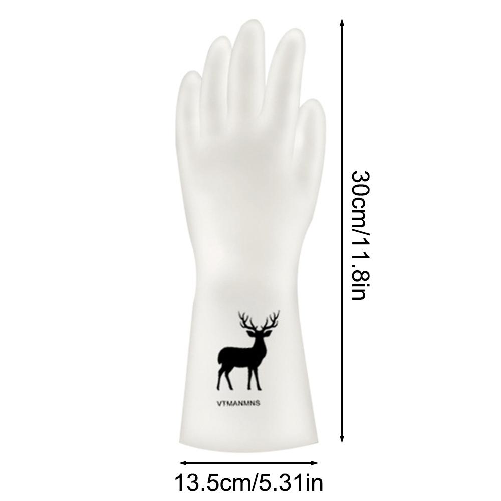 Dishwashing GlovesReusable Latex Cleaning Gloves for Housework Kitchen Bathroom Durable Clean Wear-Resistant Waterproof Gloves R