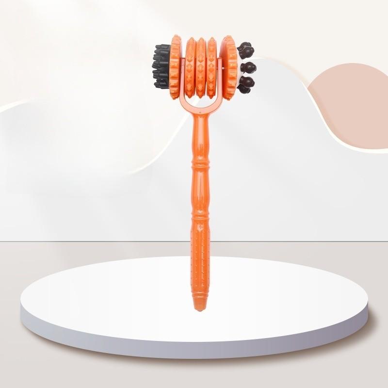 

Двосторонній багатофункціональний масажний молоток для меридіанного постукування спини, плечей, всього тіла, ручний, для розслаблення, масажний молоток для постукування по спині помаранчевий