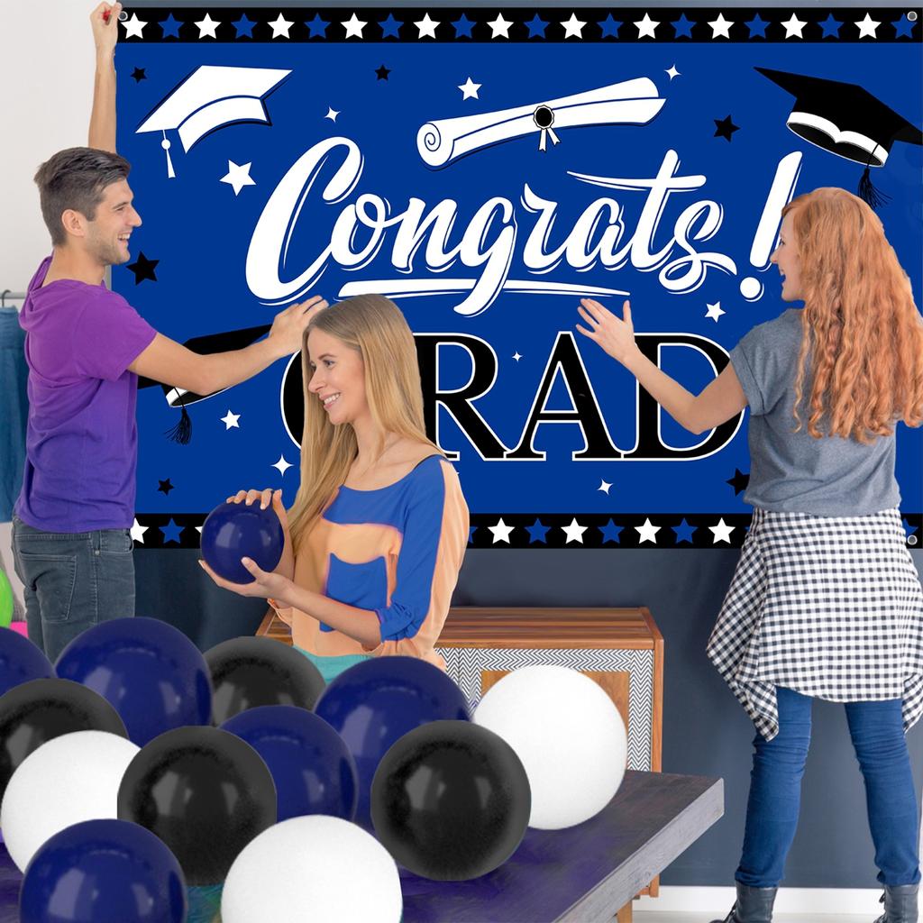 Class of 2025 Graduation Balloon Graduation Backdrop Dark Blue Balloon Garland Graduation Party Supplies Graduation Season Decor
