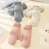Gloves female winter cute student thickened couple male plush cycling cold warm full finger gloves